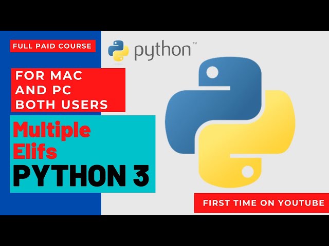 Multiple Elifs in Python3 |Coding for Kids Python Learn to Code with 50 Awesome Games and Activities