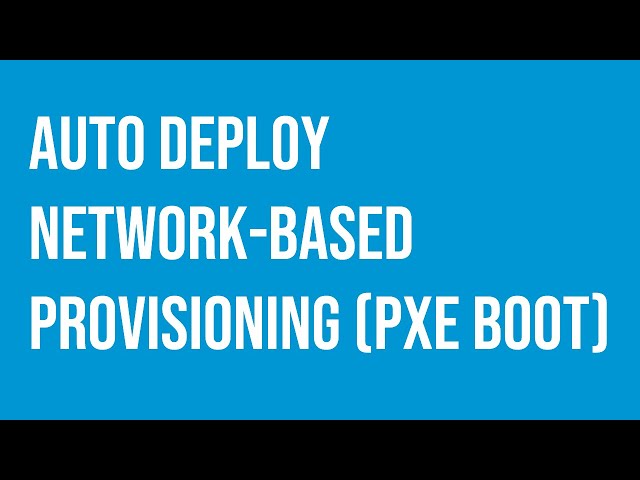 VMware Auto Deploy network-based provisioning (PXE boot) deployment.