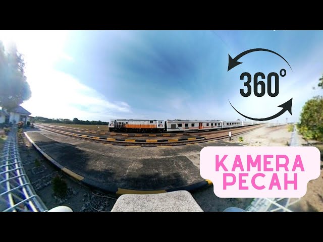 Jatuh berkeping-keping! Kompilasi video kereta api stasiun Cangkring kamera 360 jatuh