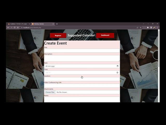 Meeting Management System | In PHP , HTML, CSS, Javascript, My SQL Database With Source code