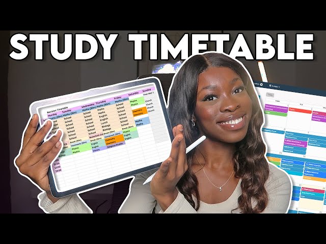 HOW TO MAKE THE BEST STUDY TIMETABLE (that you'll actually stick to!)  ✨📚