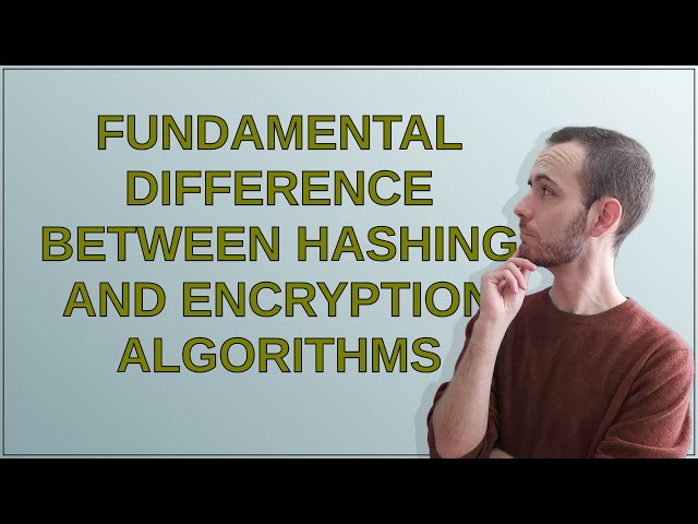 Fundamental difference between Hashing and Encryption algorithms