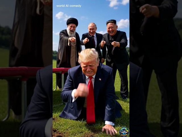 Donald Trump fell face down on the ground 🤣🤣 #short #shorts #trump #putin #khamenei #comedy #funny