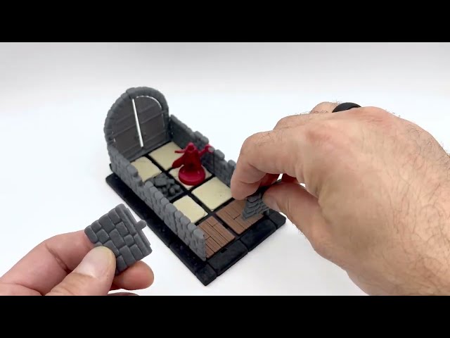 Secret door assembly instructions for Dynamod Dungeon Tiles