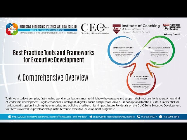 CEE and DLI Best Practice Tools and Frameworks for C-Suite Executive Development