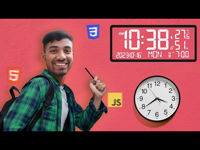 Build a Real-Time Digital Clock with JavaScript | Step-by-Step Tutorial | Mahinix
