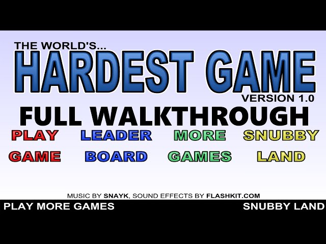 The World's Hardest Game - Full Walkthrough Level 1-30