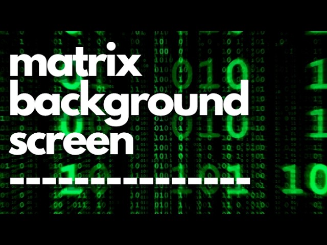 Matrix Binary Code Background Screen | Deep Focus Timer | 5 Minutes | Black & Green | No Music