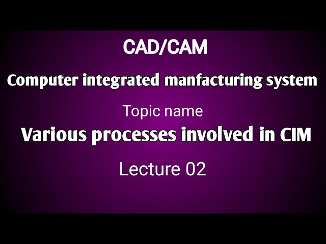Various processes involved in CIM l @mechanical engineering smart library