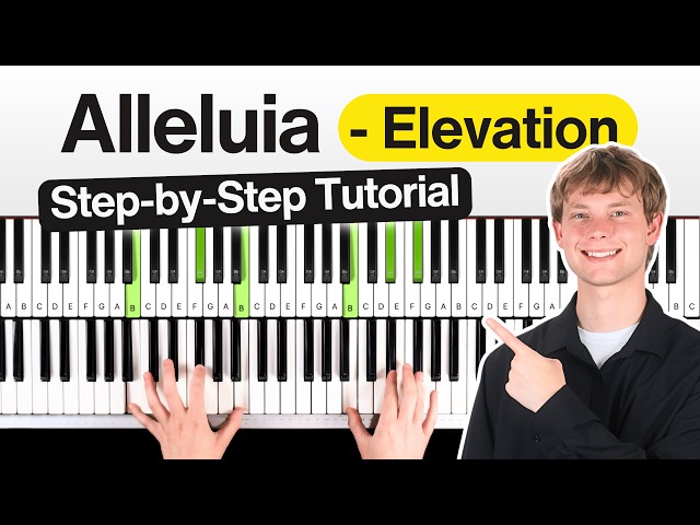 ALLELUIA Step-by-Step Piano Tutorial (Chords and Melody) | Elevation Worship