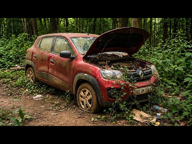 Starting & Test Driving old Renault Kwid | Sitting in the Forest | For Long Time | Abandoned Kwid
