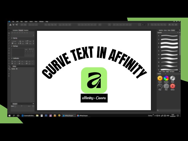 Affinity by Canva – How to Warp/Curve Text Fast