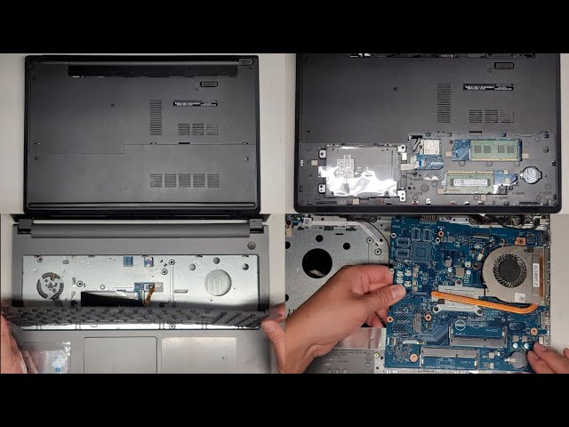 DELL Inspiron 5558 Disassembly RAM SSD Hard Drive Upgrade Battery Replacement Liquid Spill Repair