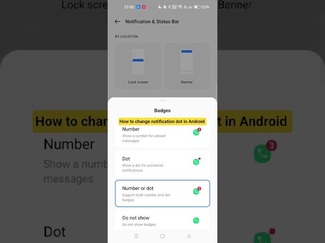 How to change notification dot in Android  #android #tips #tricks
