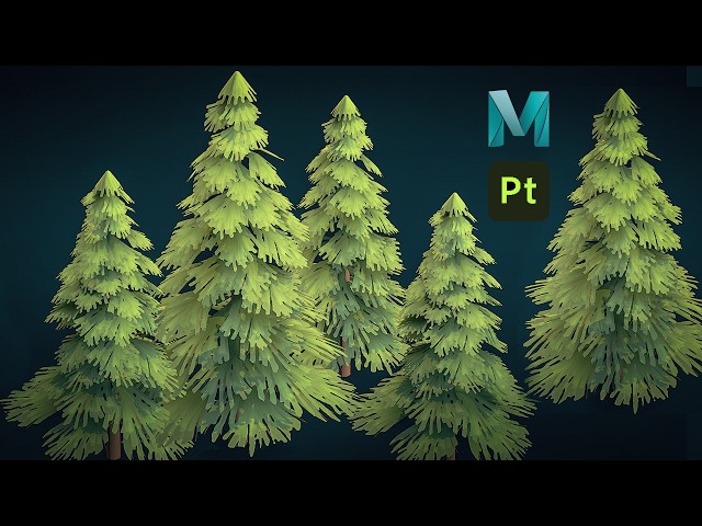 Stylized Pine Tree with Autodesk Maya 2027 and Substance Painter