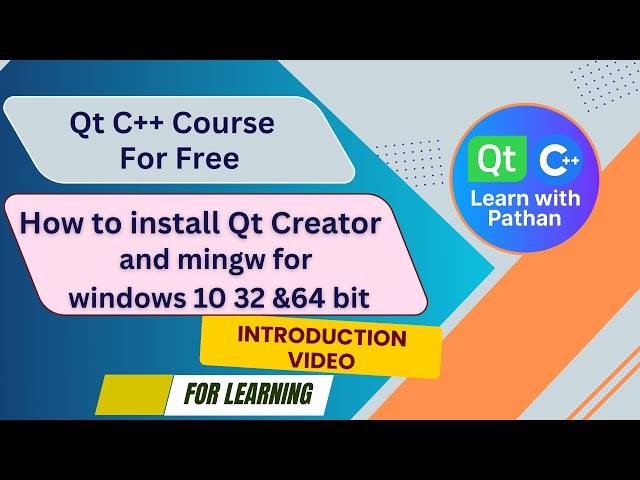 How to install qt creator and mingw download for windows 10 & 11 64 bit @Learnwithpathan-1987