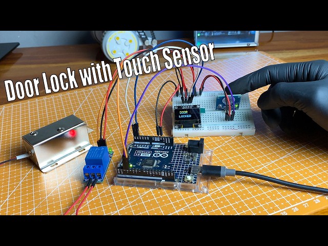 How to make a solenoid door lock system using a touch sensor #rfid #doorlocksystem