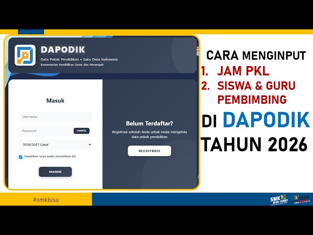 CARA MENGINPUT JAM PKL DI DAPODIK TAHUN AJARAN 2026-2027
