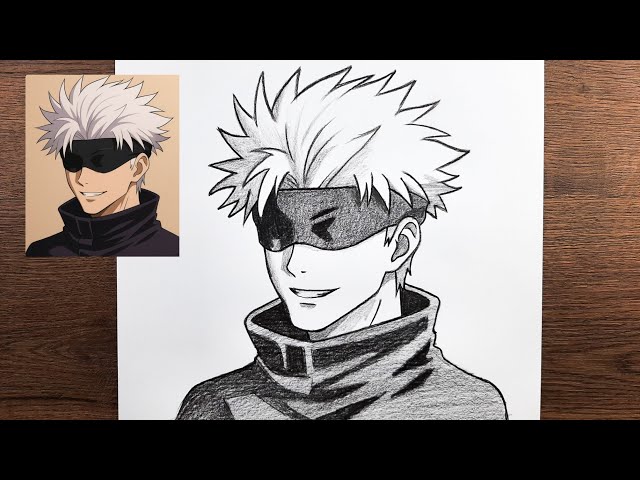 How to draw gojo satoru - Step by step gojo drawing tutorial