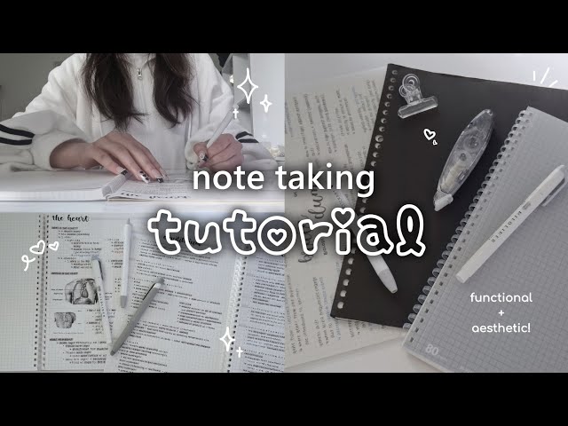 how i take aesthetic notes📓| tutorial, what stationery i use, my note taking methods