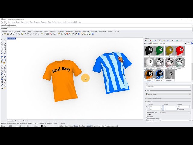 Rhino 3D - How to modify textures of imported 3d objects