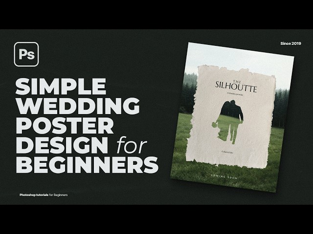 How to Design an Easy Silhouette Wedding Poster in Photoshop.