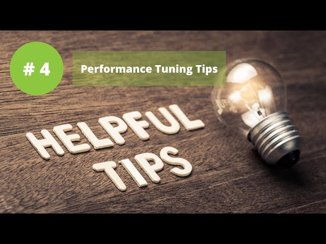 Oracle APEX Tip #4 - Performance Tuning