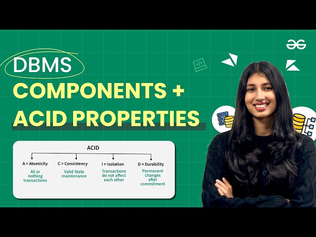 DBMS in 5 Minutes | Components + ACID Properties - Quick Tutorial by GeeksforGeeks