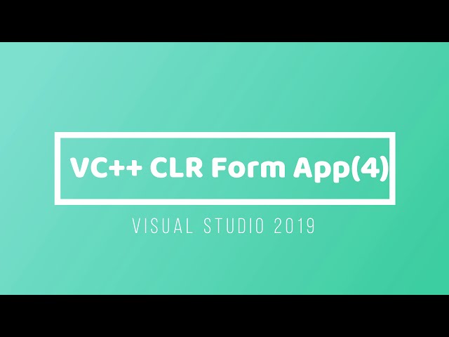 VC++ CLR Form APP(4) Reflection [Visual Studio 2019] C++/CLIでGUIプログラムを作る