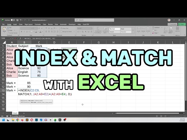 INDEX + MATCH Explained (Better Than VLOOKUP!) | Single, Multiple, AND & OR Logic in Excel