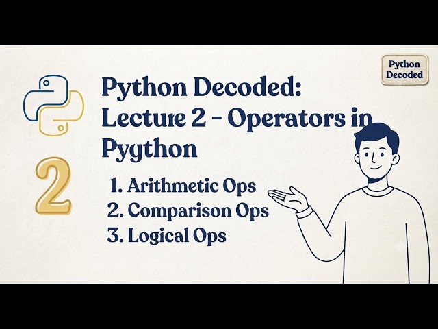 Python Full Course - Lec 2: Arithmetic, Logical & Comparison Operators