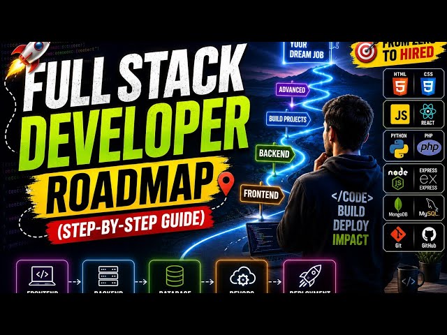 Full Stack Developer Roadmap 2026(Step-by-Step Guide) | How to Become a Full Stack Developer in 2026