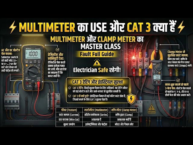 Multimeter aur Clamp Meter se Components Kaise Check Kare | Electrical Testing Full Guide Hindi