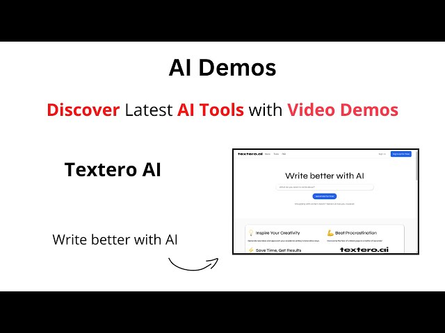 AI Demos | Write Better with Textero.ai | Textero.AI Demo