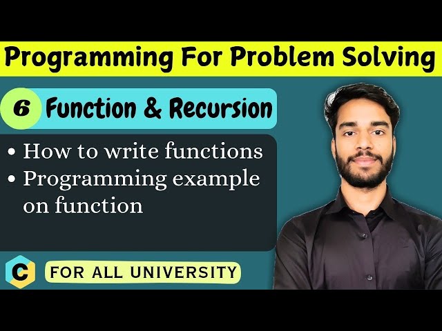6.6 How to Write a Program Using Function | Function in C | C language | PPS