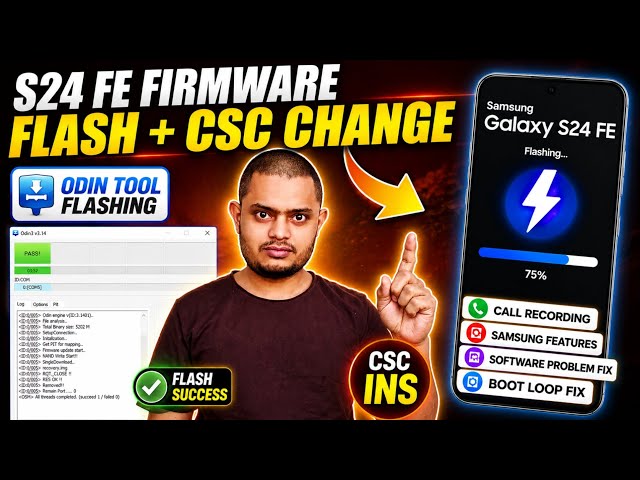 How To Flash Samsung Firmware Using Odin Tool | S24 FE CSC Change & Bootloop Fix