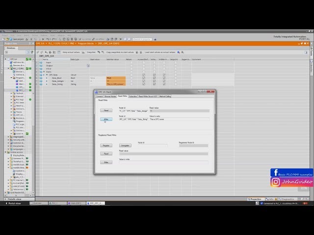 Siemens TIA Portal PLC tutorial - Creating of OPC UA Server on S7-1500 (Basics)