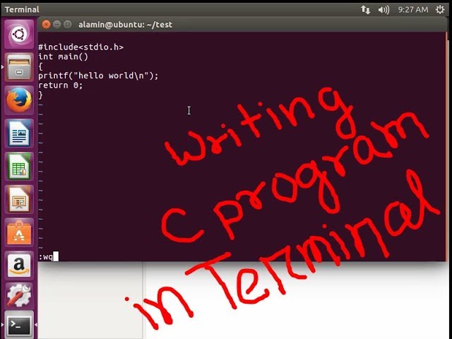 How to write,compile and run c program in Linux Ubuntu Terminal