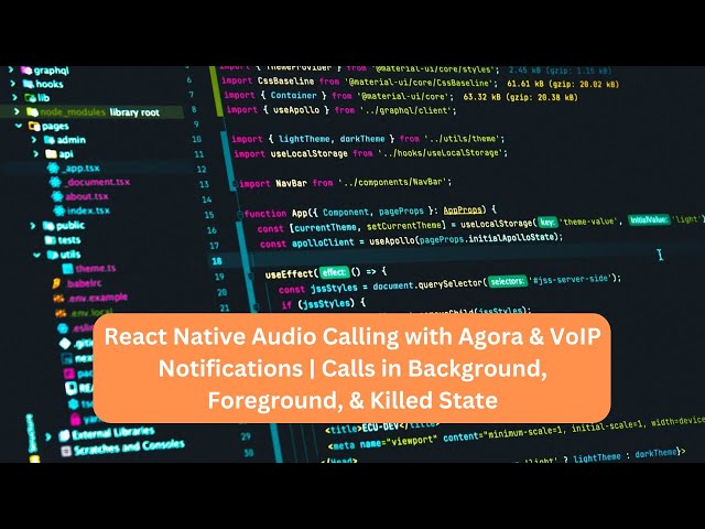 React Native Audio Calling with Agora & VoIP | Calls in Background Foreground & Killed State