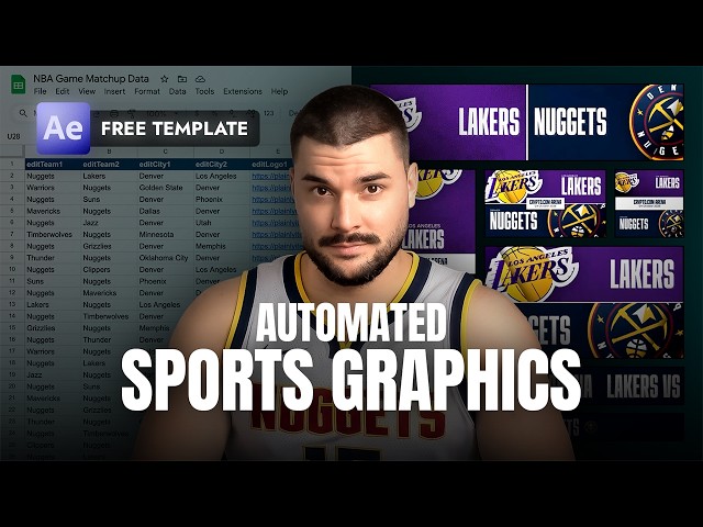 Create 820 Sports Motion Graphics in 10 Minutes (After Effects + CSV)