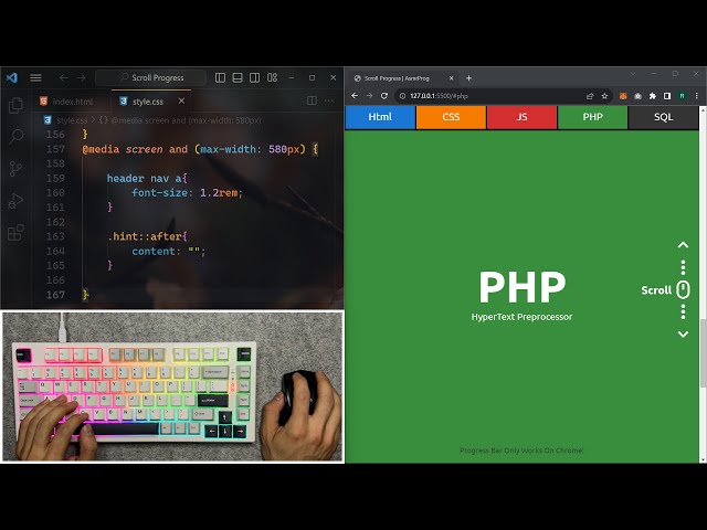 ASMR Programming - Scroll Progress Indicator Html CSS Only - No Talking