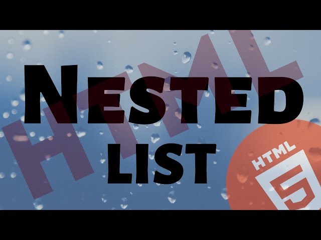 HTML - Nested List | Easy with Example