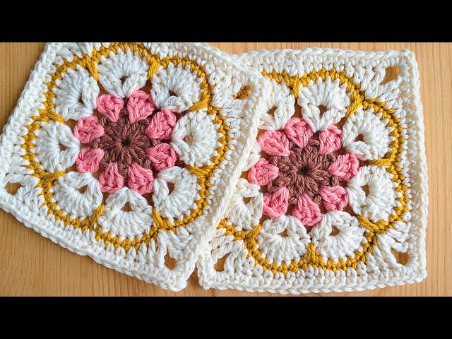 CÓMO TEJER GRANNY SQUARE # 09 FLOR AFRICANA A CROCHET | GANCHILLO SENCILLO | TUTORIAL PASO A PASO