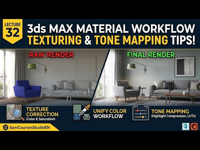 3ds Max Material Workflow: Texture & Tone Mapping Tips