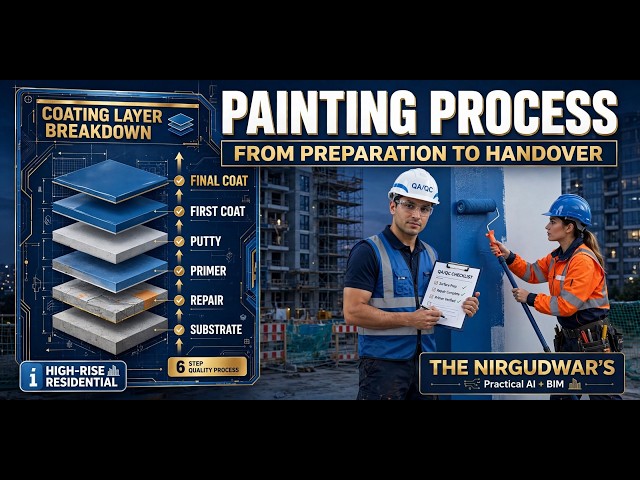 HIGH-RISE PAINTING WORK — From Preparation to Handover | Step-by-Step Execution + QA/QC + BIM + AI