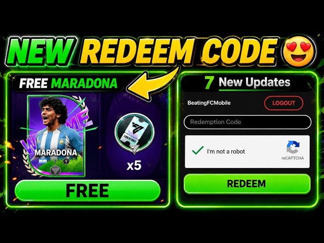 FREE Maradona in FC Mobile - Redeem Codes, 7 Updates | Mr. Believer
