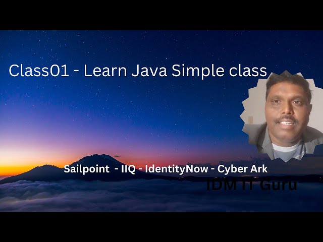 #1 #Class01 - Learn Java Simple java class Part01