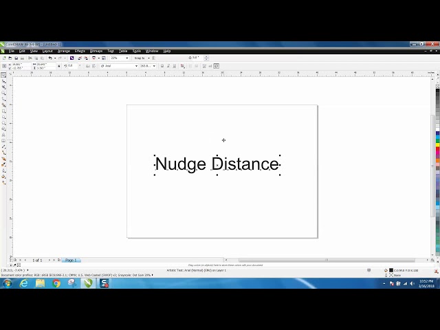 Corel Draw Tips & Tricks Nudge Distance and make a new tool bar