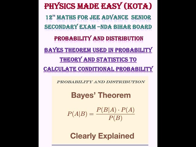 Probability & distribution; Statistical Definition Probability; Bayes theorem explained; statistics;