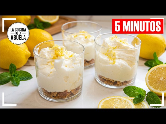 With 3 LEMONS 🍋😱 I make a super CREAMY LEMON MOUSSE | Ready in 5 MINUTES